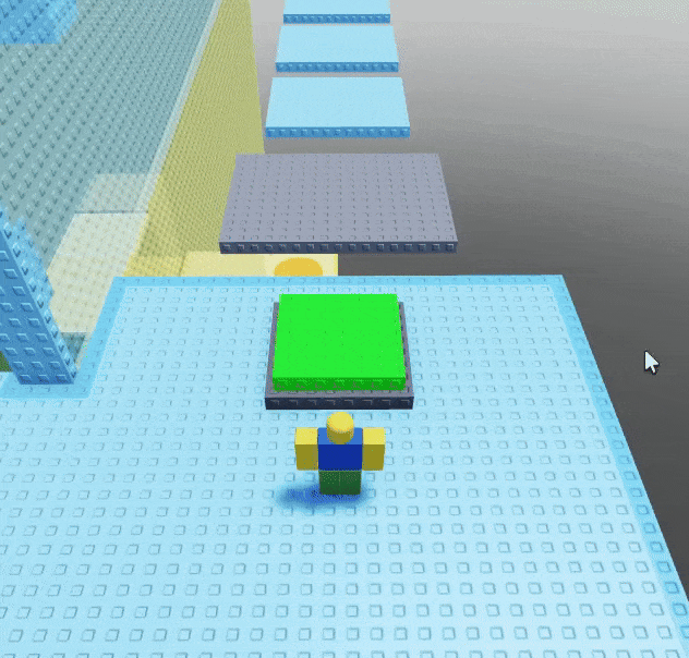 Disappearing platform button showcase